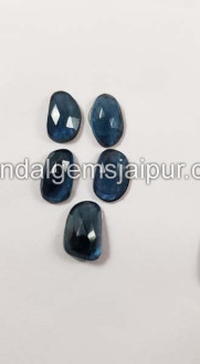 London Blue Topaz Rose Cut Slices